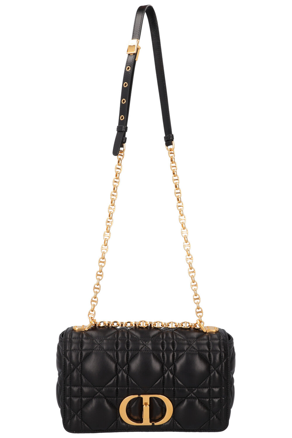 CHRISTIAN DIOR Caro Medium Crossbody Bag Cannage Black REAWAKE