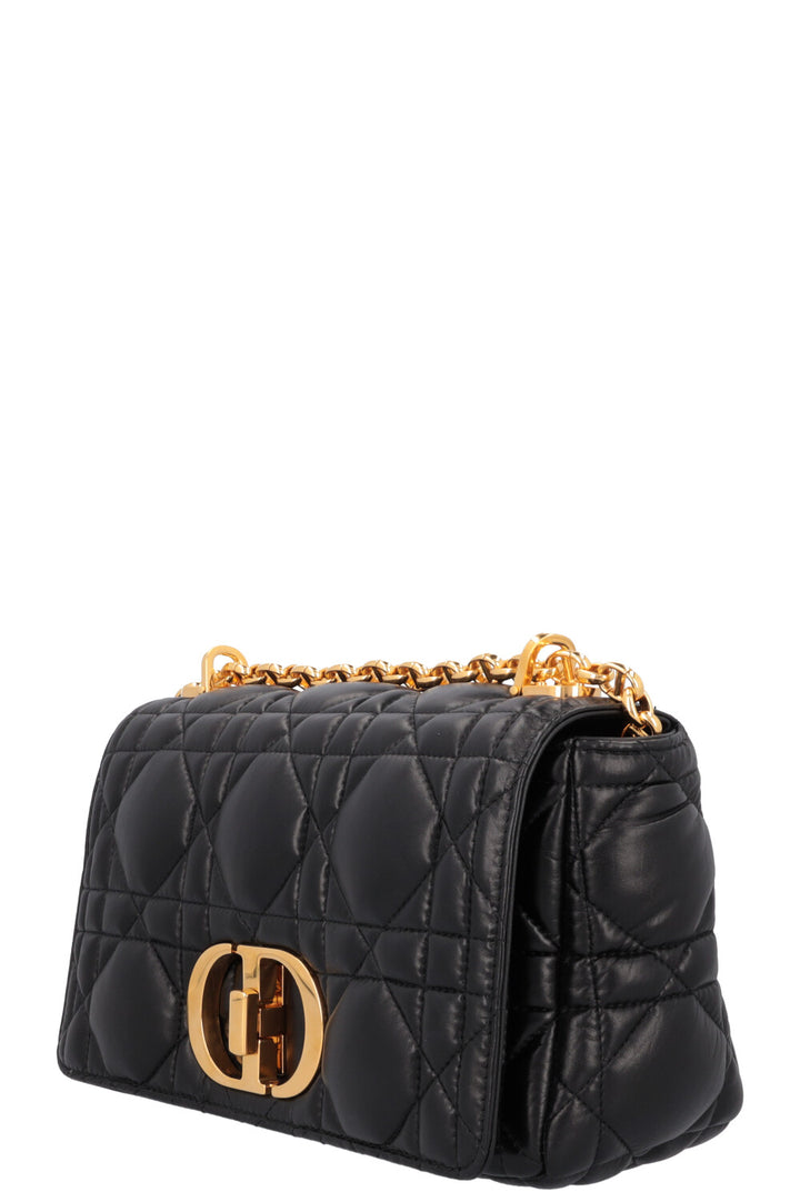 CHRISTIAN DIOR Caro Medium Crossbody Bag Cannage Black