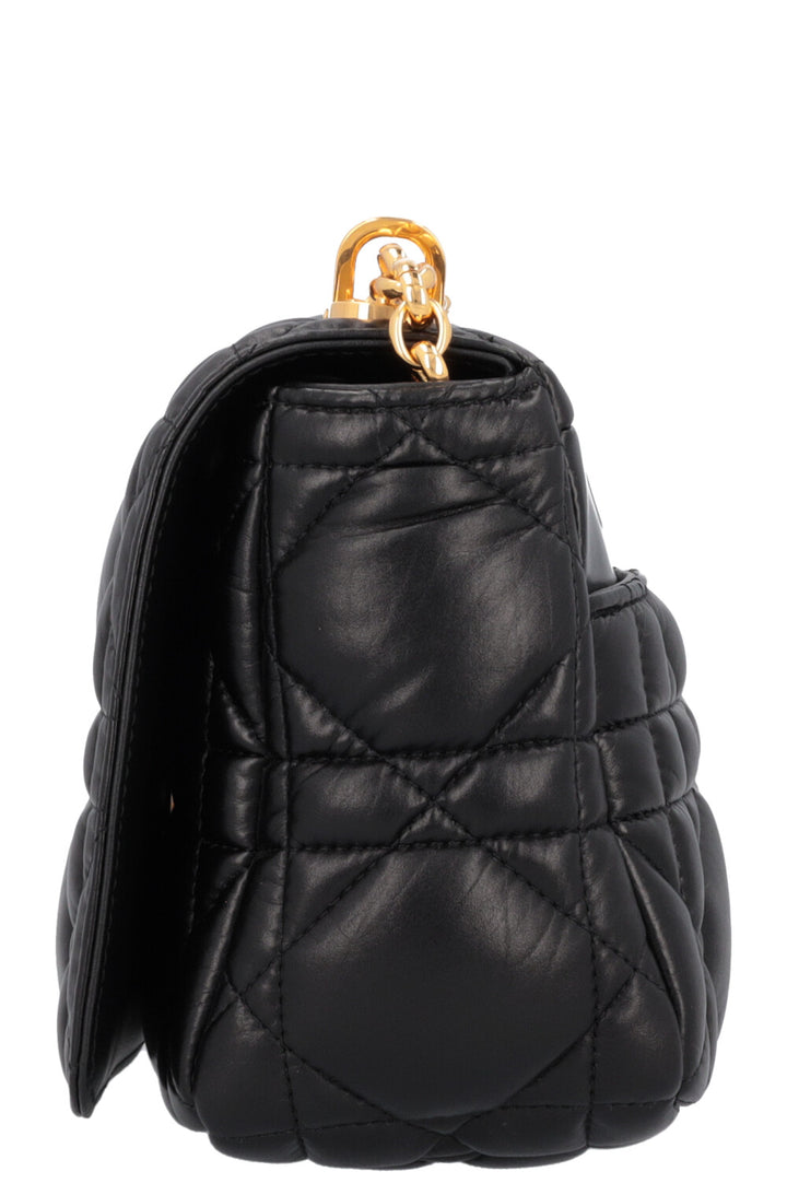 CHRISTIAN DIOR Caro Medium Crossbody Bag Cannage Black