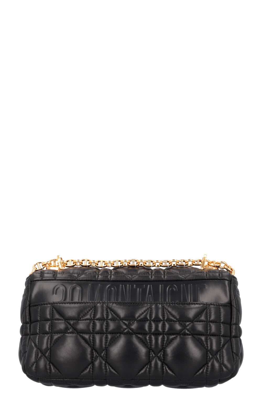 CHRISTIAN DIOR Caro Medium Crossbody Bag Cannage Black