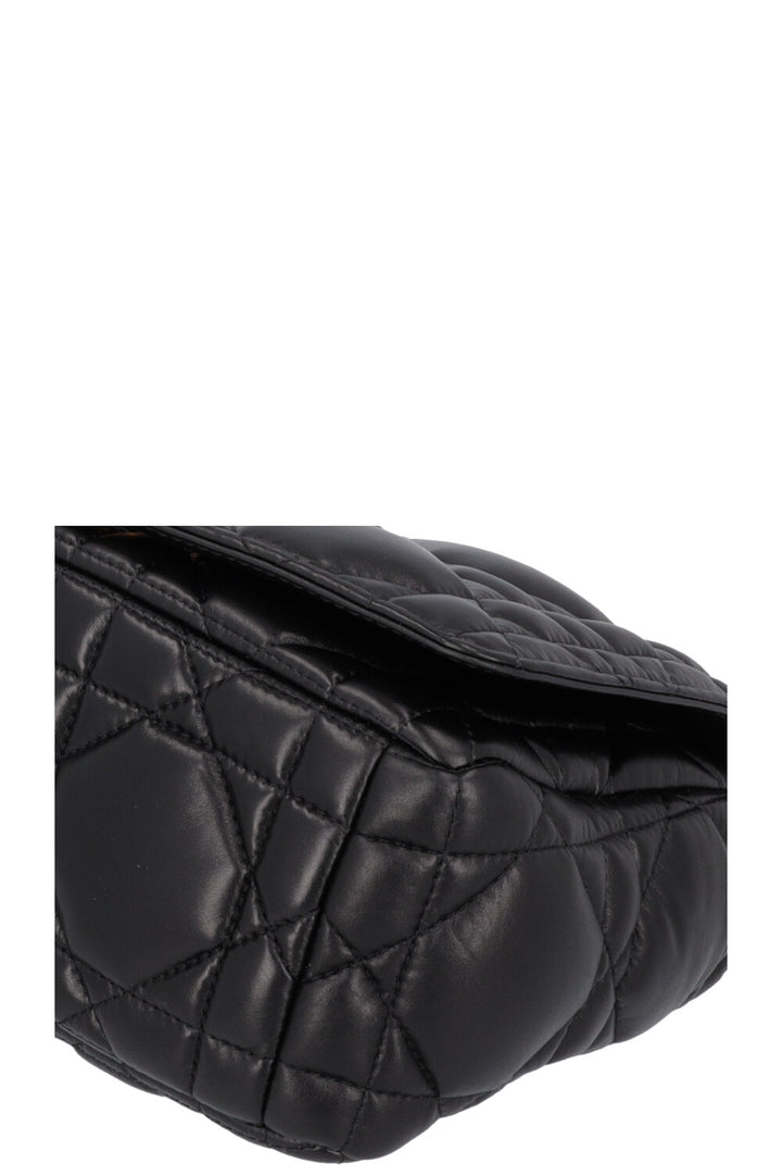 CHRISTIAN DIOR Caro Medium Crossbody Bag Cannage Black