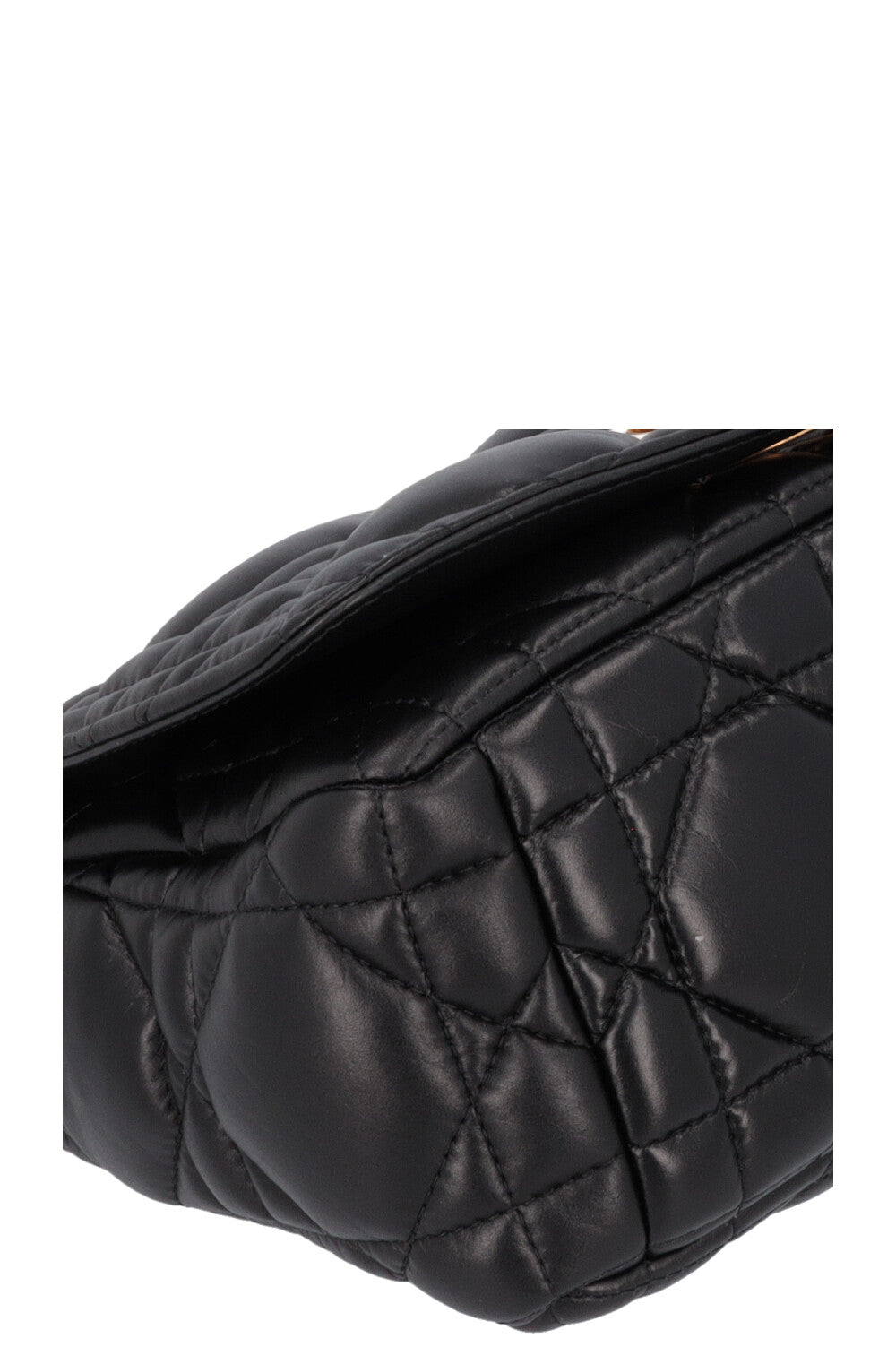 CHRISTIAN DIOR Caro Medium Crossbody Bag Cannage Black