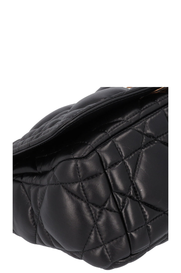 CHRISTIAN DIOR Caro Medium Crossbody Bag Cannage Black
