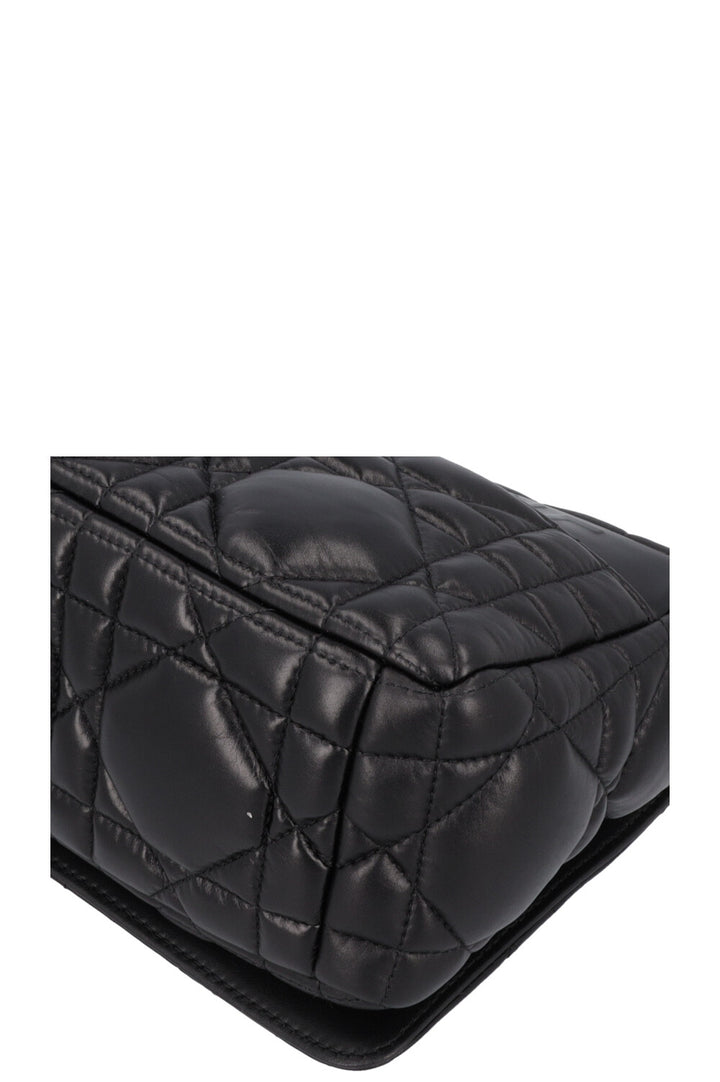 CHRISTIAN DIOR Caro Medium Crossbody Bag Cannage Black