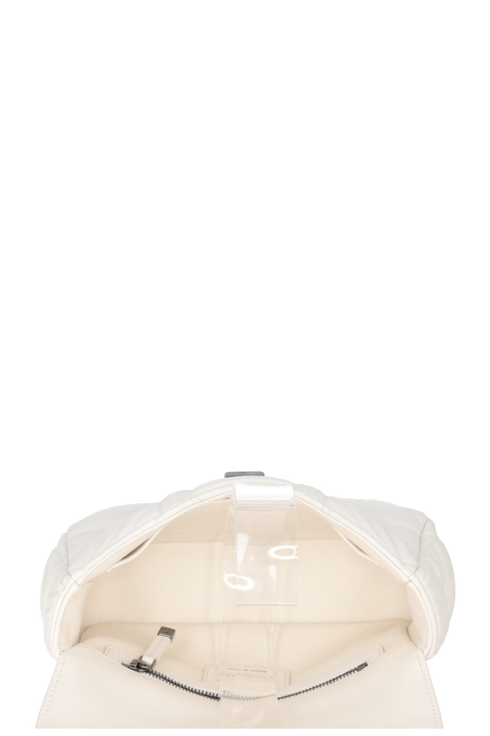 CHRISTIAN DIOR Small Caro Quilted Crossbody Bag White