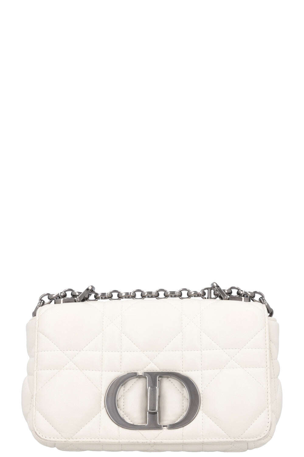 CHRISTIAN DIOR Small Caro Quilted Crossbody Bag White – REAWAKE