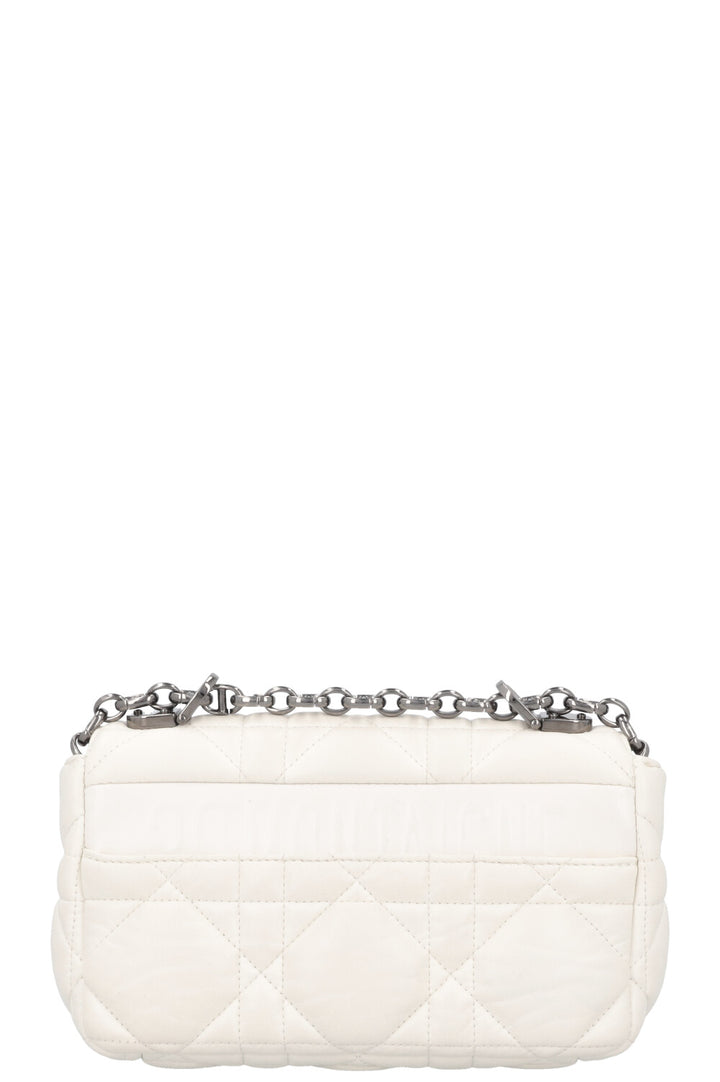 CHRISTIAN DIOR Small Caro Quilted Crossbody Bag White