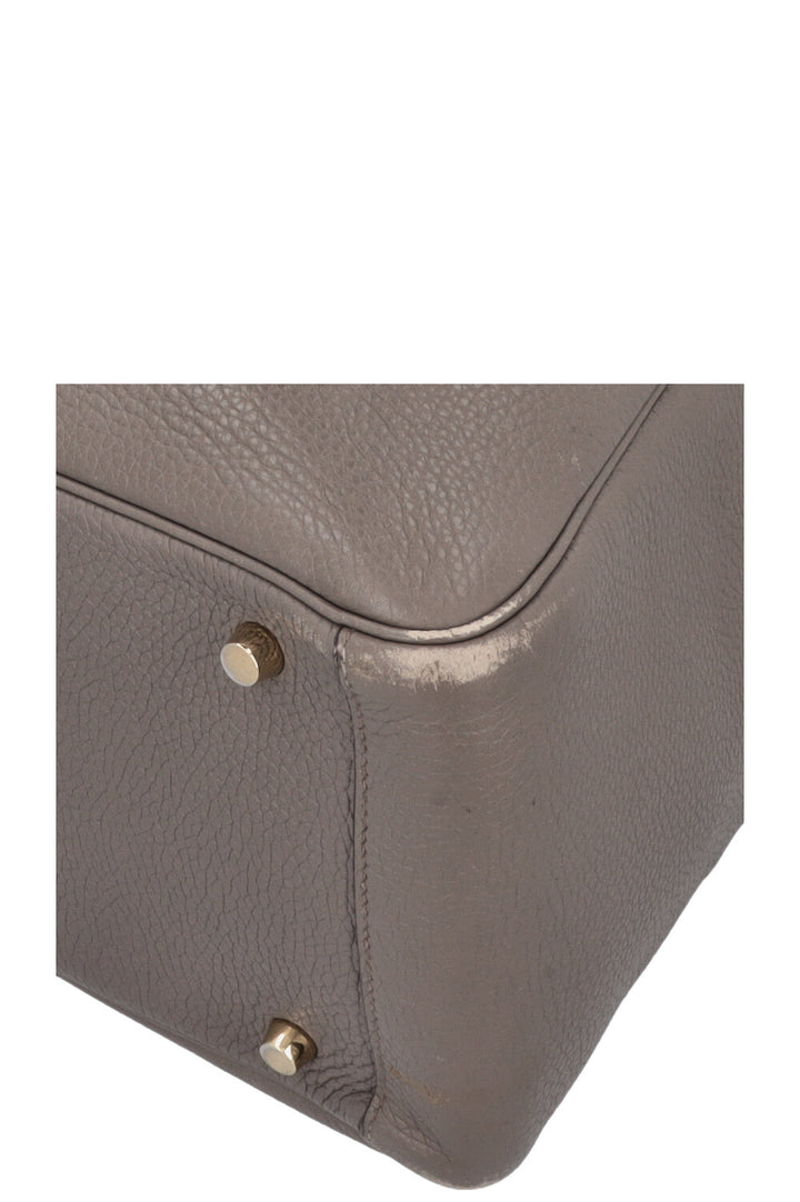 HERMES Lindy 30 Clemence Gris Etain