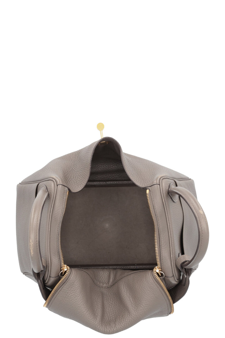 HERMES Lindy 30 Clemence Gris Etain