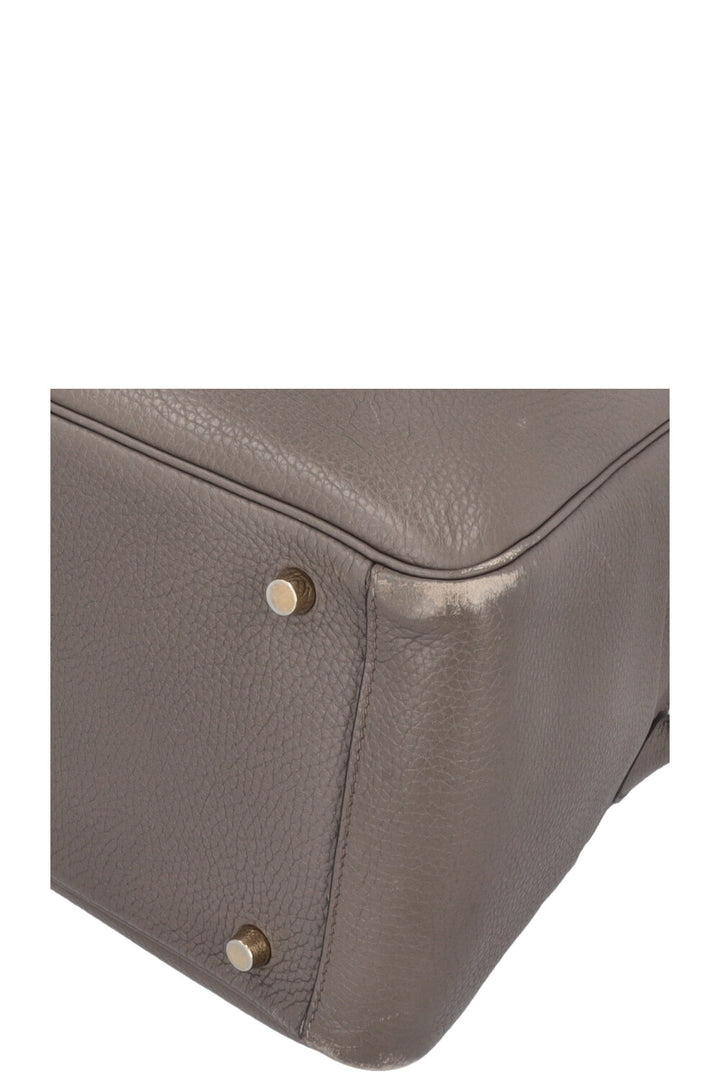 HERMES Lindy 30 Clemence Gris Etain