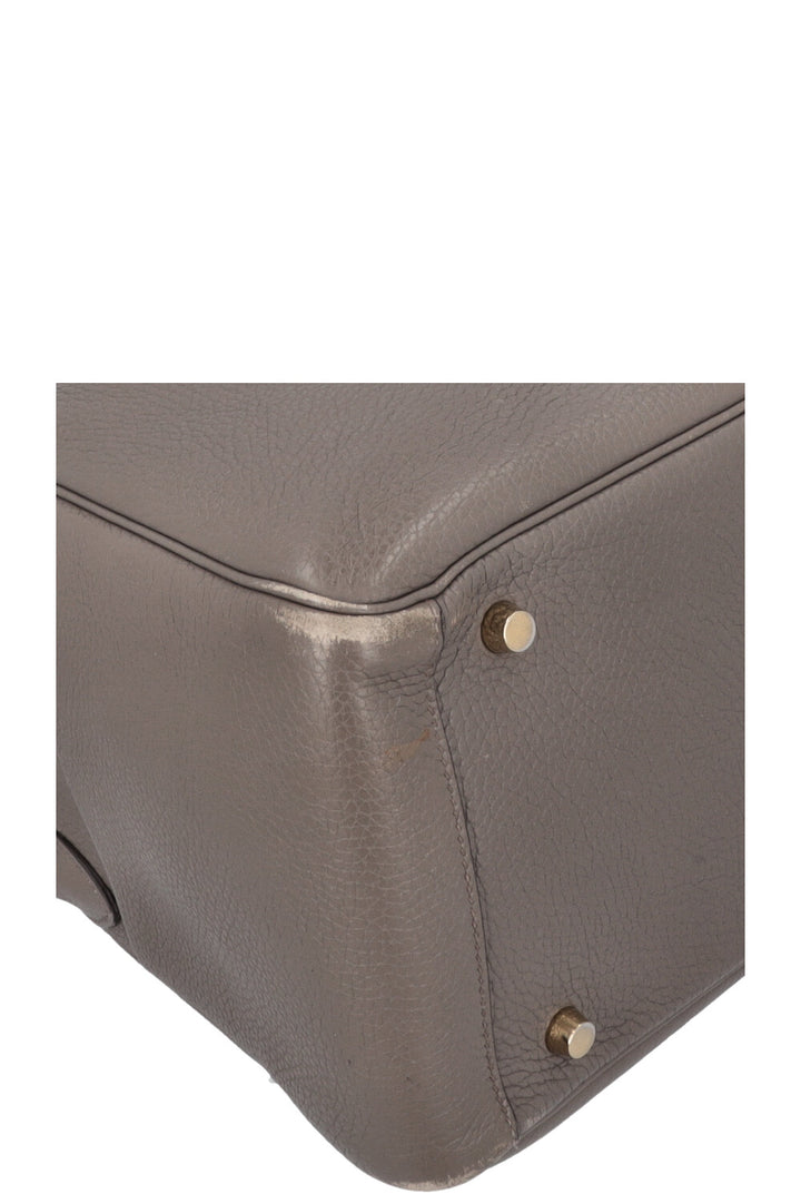 HERMES Lindy 30 Clemence Gris Etain