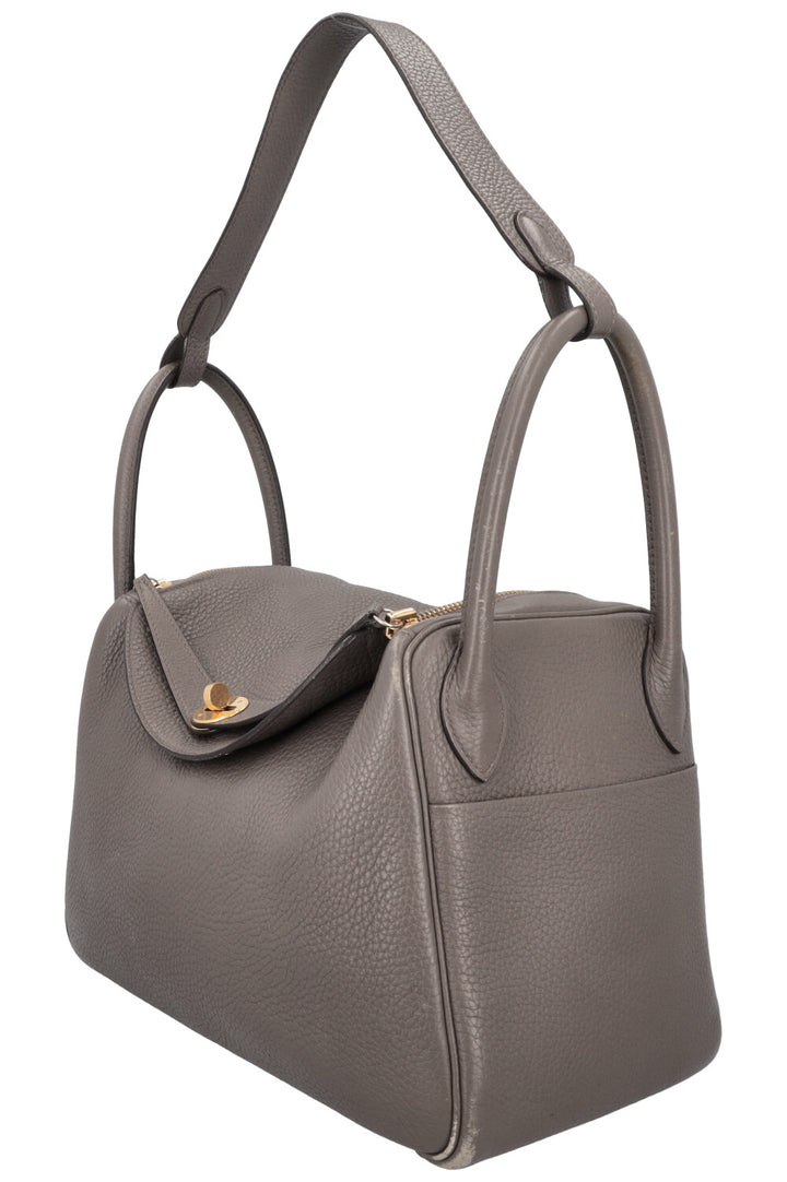 HERMES Lindy 30 Clemence Gris Etain