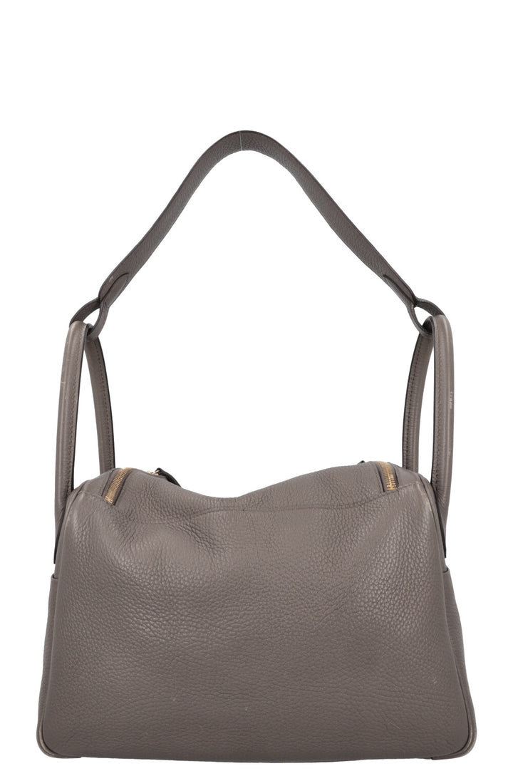 HERMES Lindy 30 Clemence Gris Etain