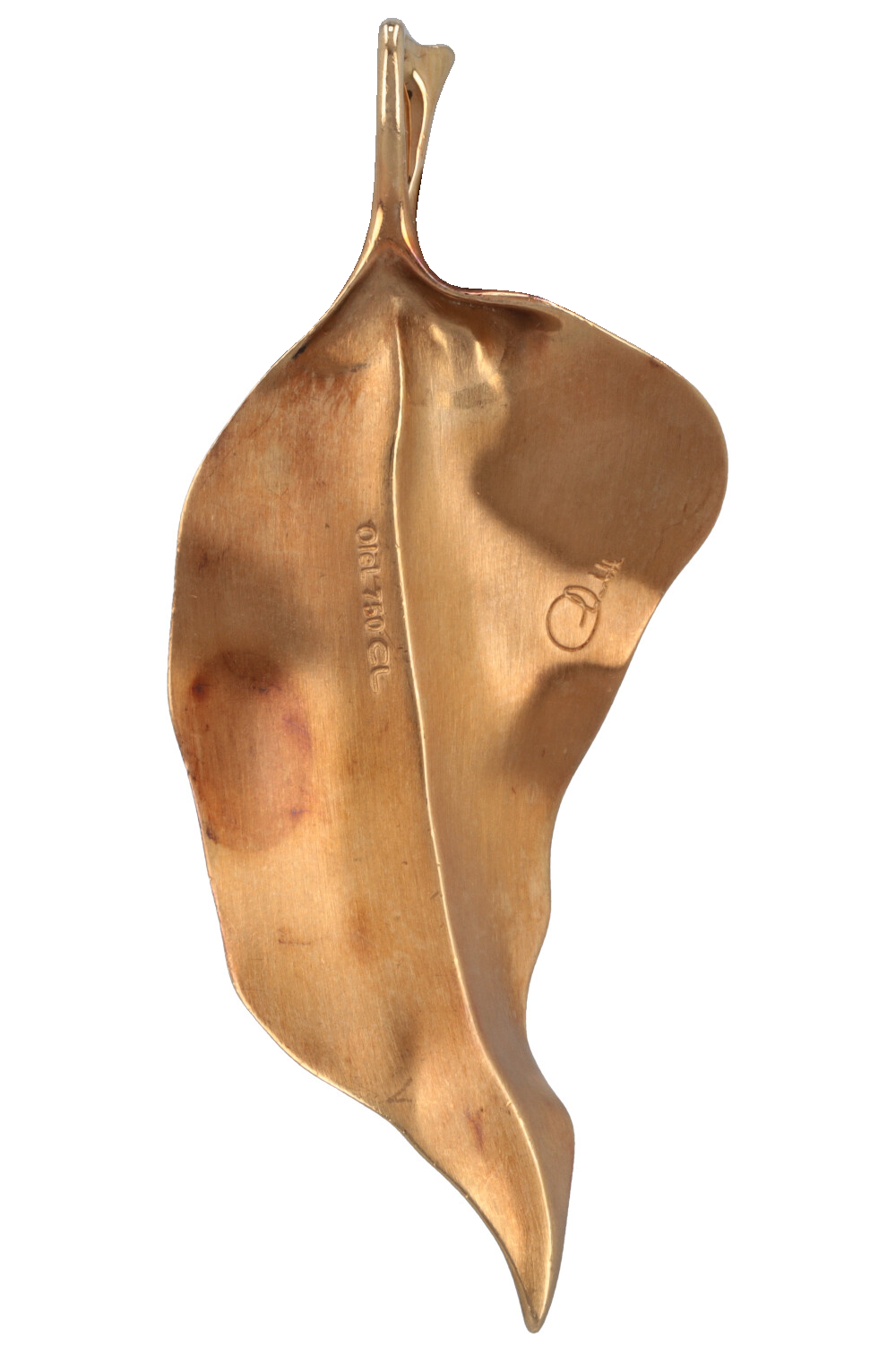 OLE LYNGGAARD Leaf Pendant 18k with straps