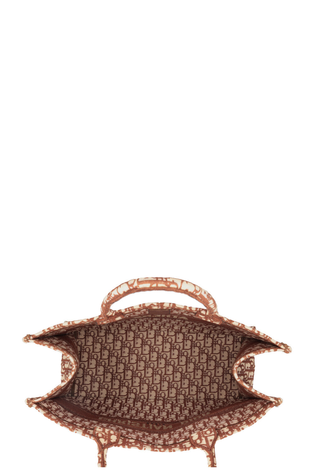 CHRISTIAN DIOR Book Tote Medium Oblique Brown