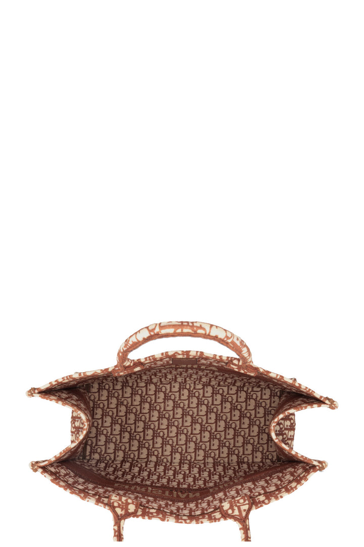 CHRISTIAN DIOR Book Tote Medium Oblique Brown