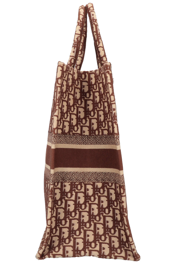 CHRISTIAN DIOR Book Tote Medium Oblique Brown
