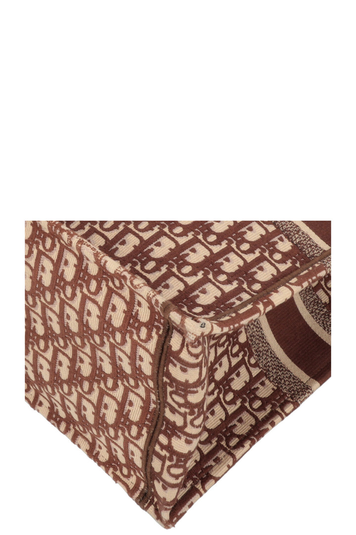 CHRISTIAN DIOR Book Tote Medium Oblique Brown