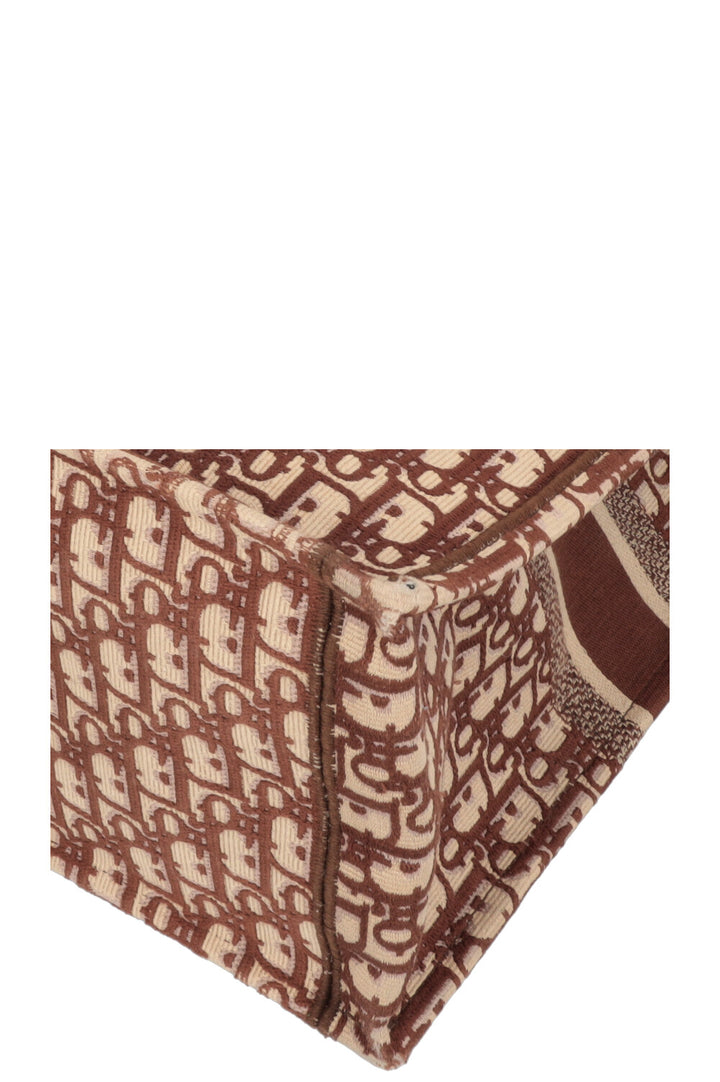 CHRISTIAN DIOR Book Tote Medium Oblique Brown