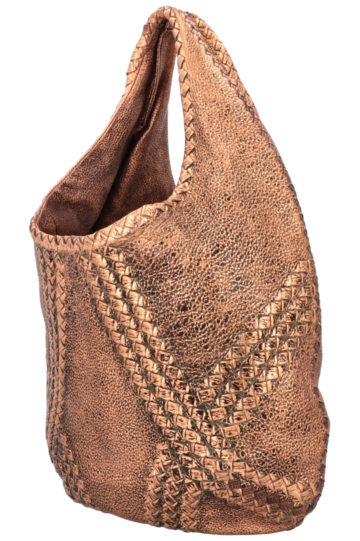 BOTTEGA VENETA Hobo Bag Leather Bronze
