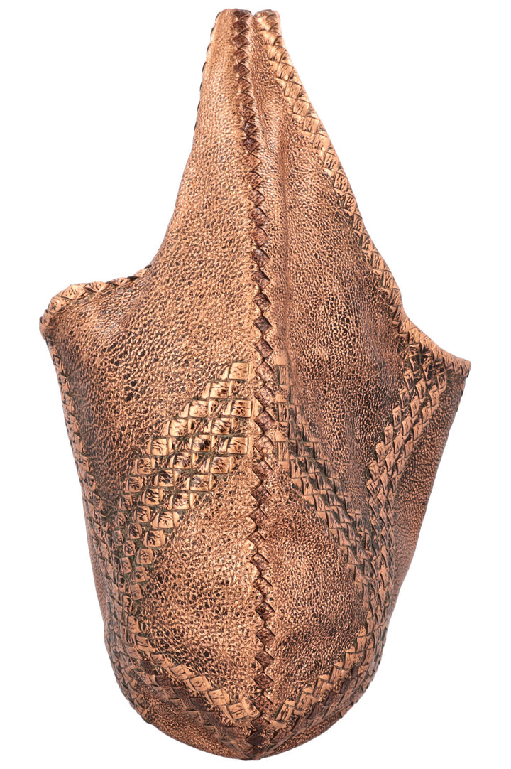 BOTTEGA VENETA Hobo Bag Leather Bronze