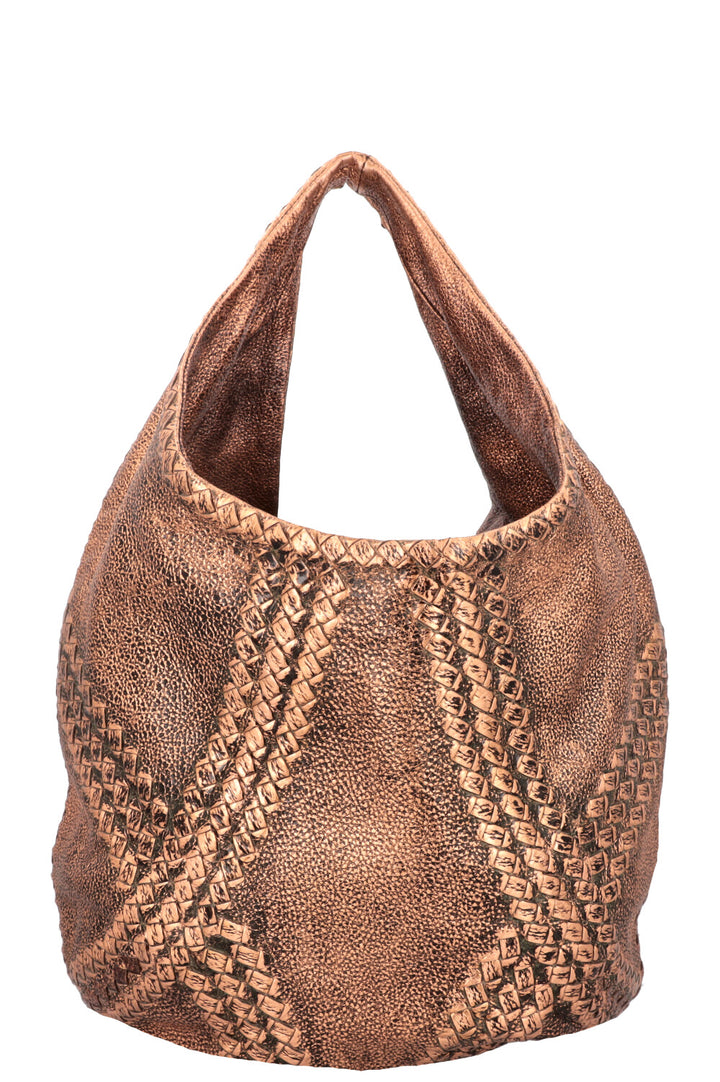 BOTTEGA VENETA Hobo Bag Leather Bronze