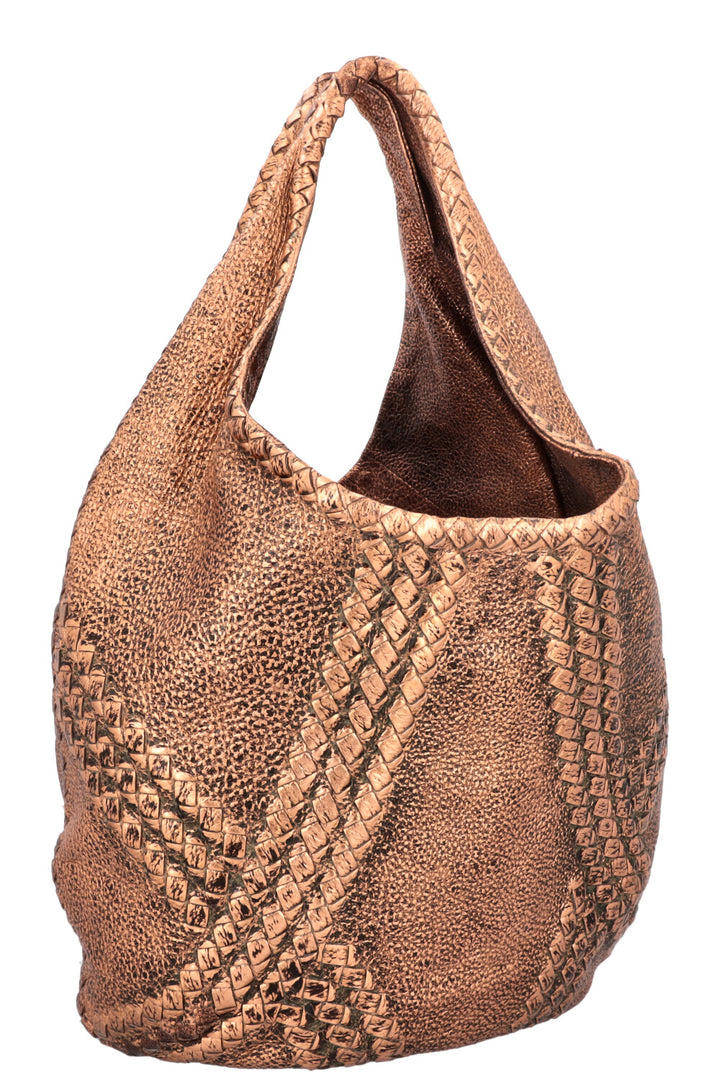 BOTTEGA VENETA Hobo Bag Leather Bronze