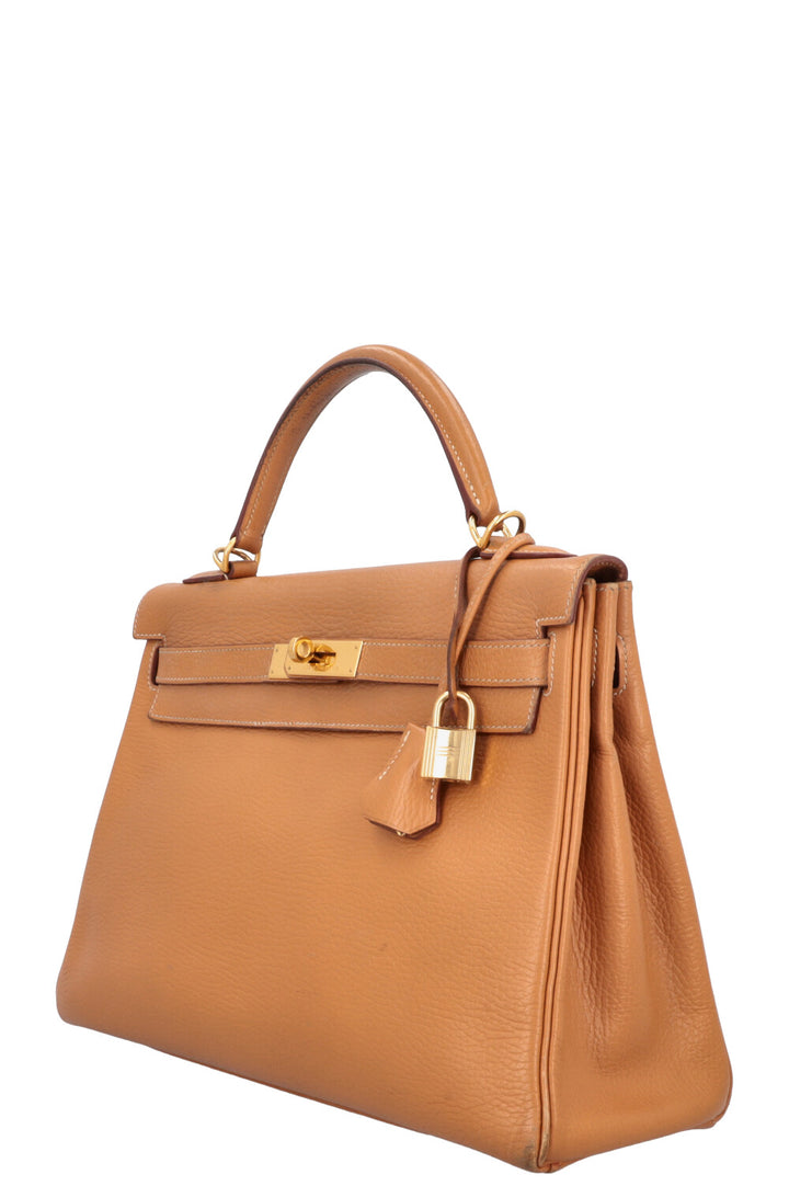 HERMES Kelly 32 Vache Ardennes Gold