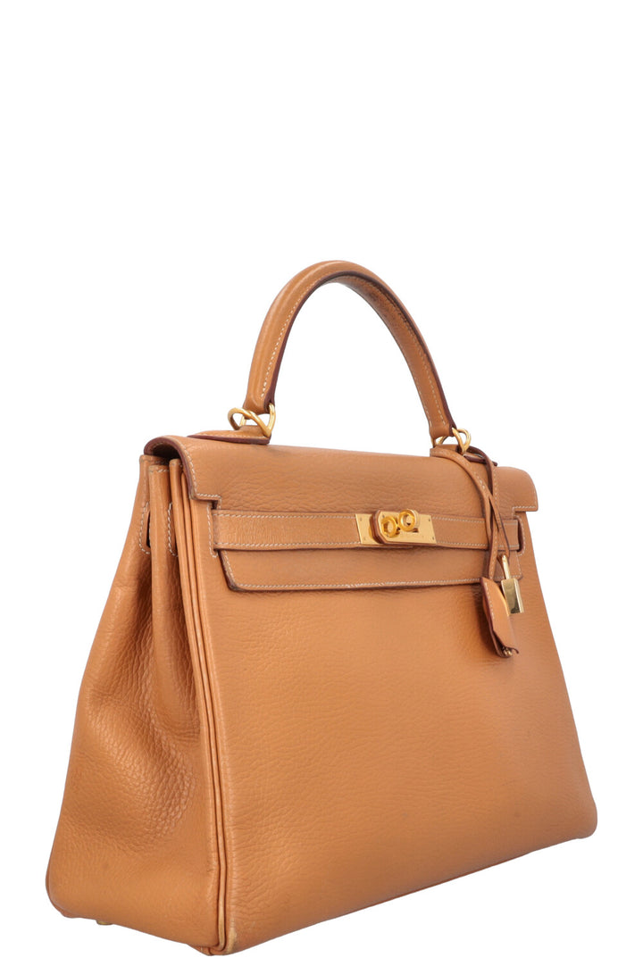 HERMES Kelly 32 Vache Ardennes Gold