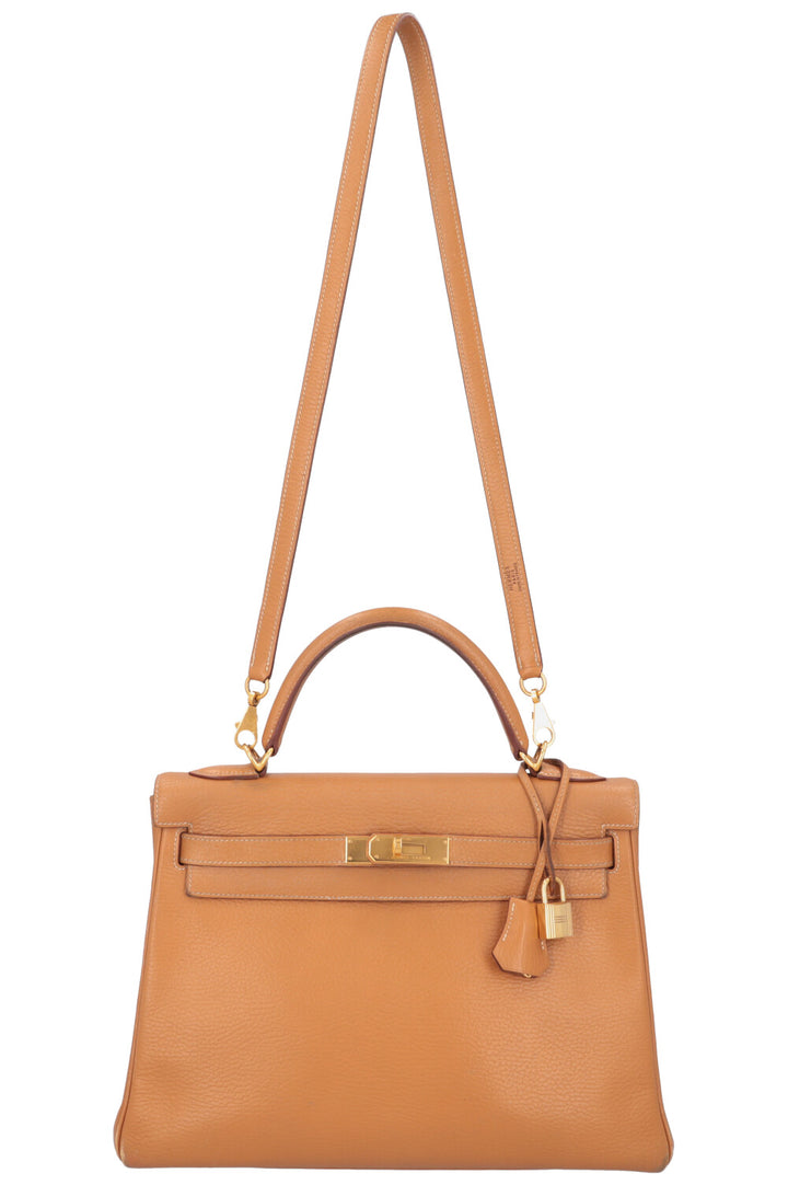 HERMES Kelly 32 Vache Ardennes Gold