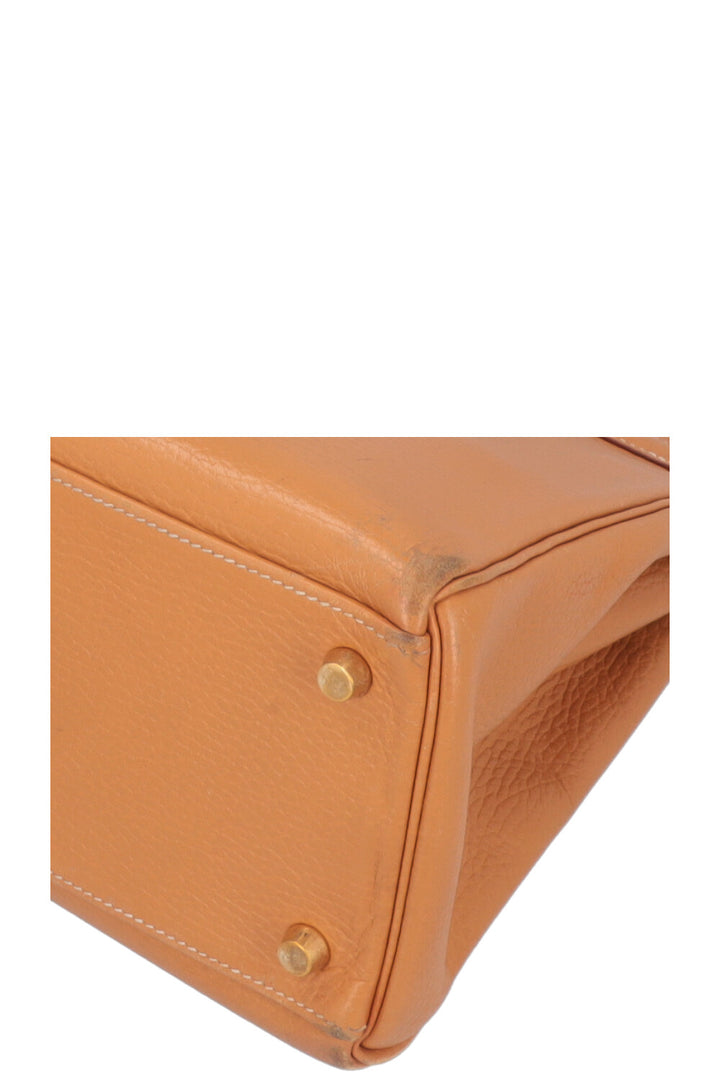 HERMES Kelly 32 Vache Ardennes Gold