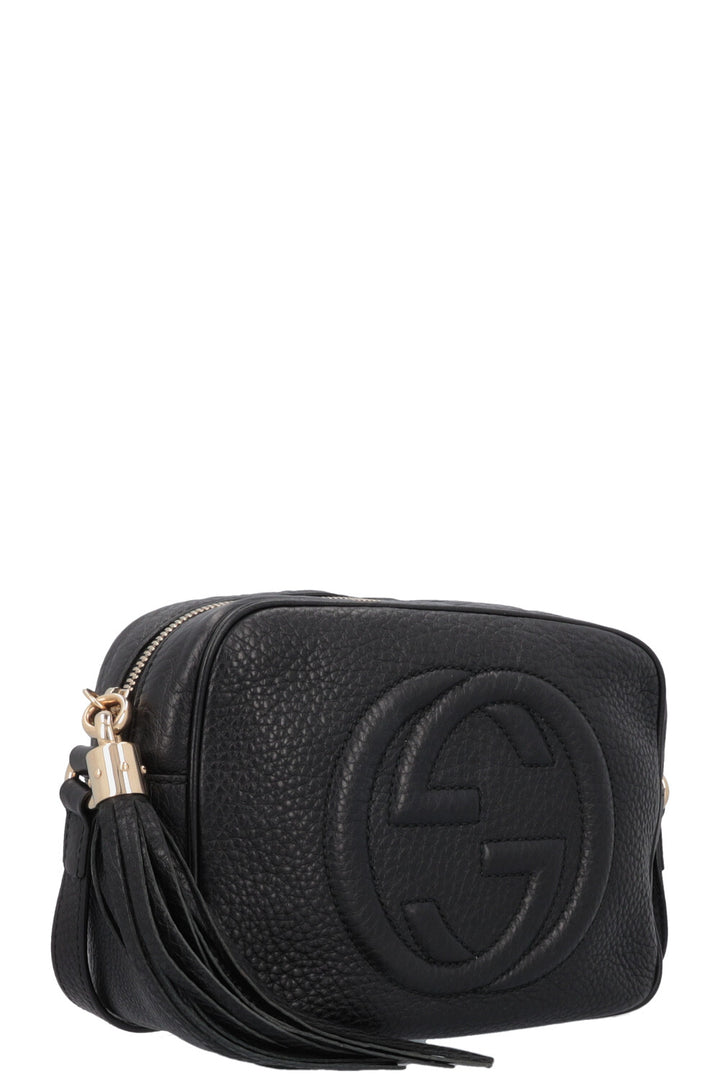 GUCCI Soho Disco Crossbody Bag Leather Black