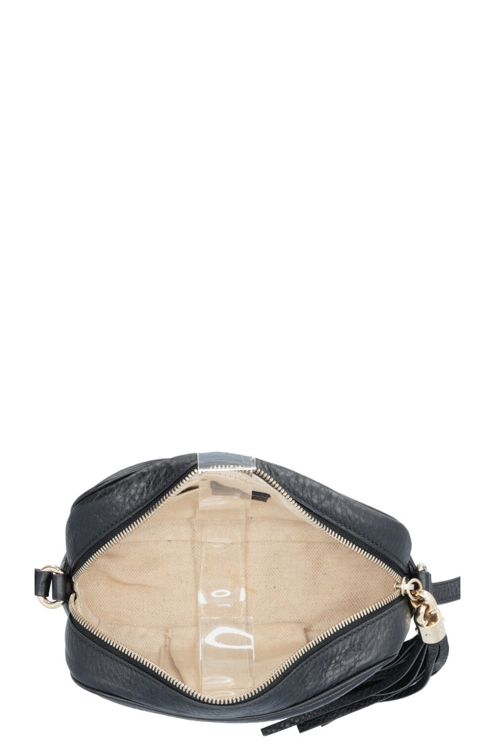 GUCCI Soho Disco Crossbody Bag Leather Black