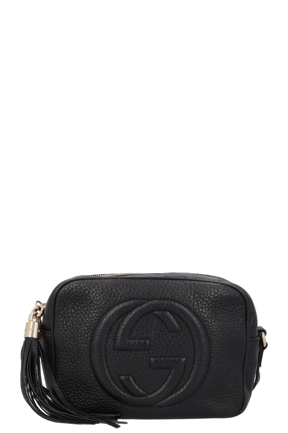 GUCCI Soho Disco Crossbody Bag Leather Black