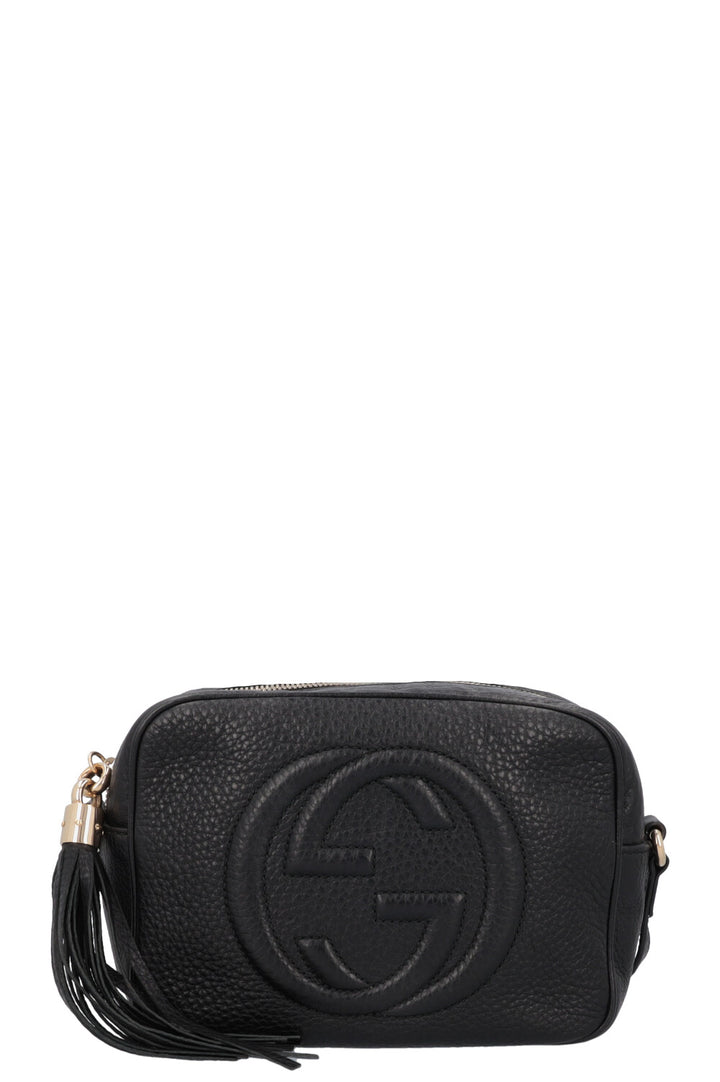 GUCCI Soho Disco Crossbody Bag Leather Black