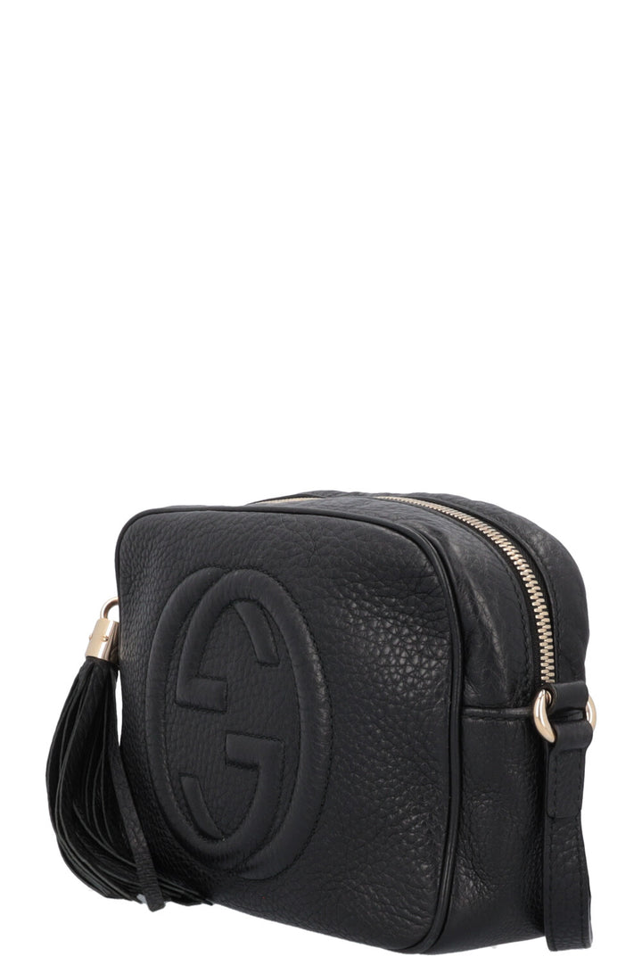 GUCCI Soho Disco Crossbody Bag Leather Black