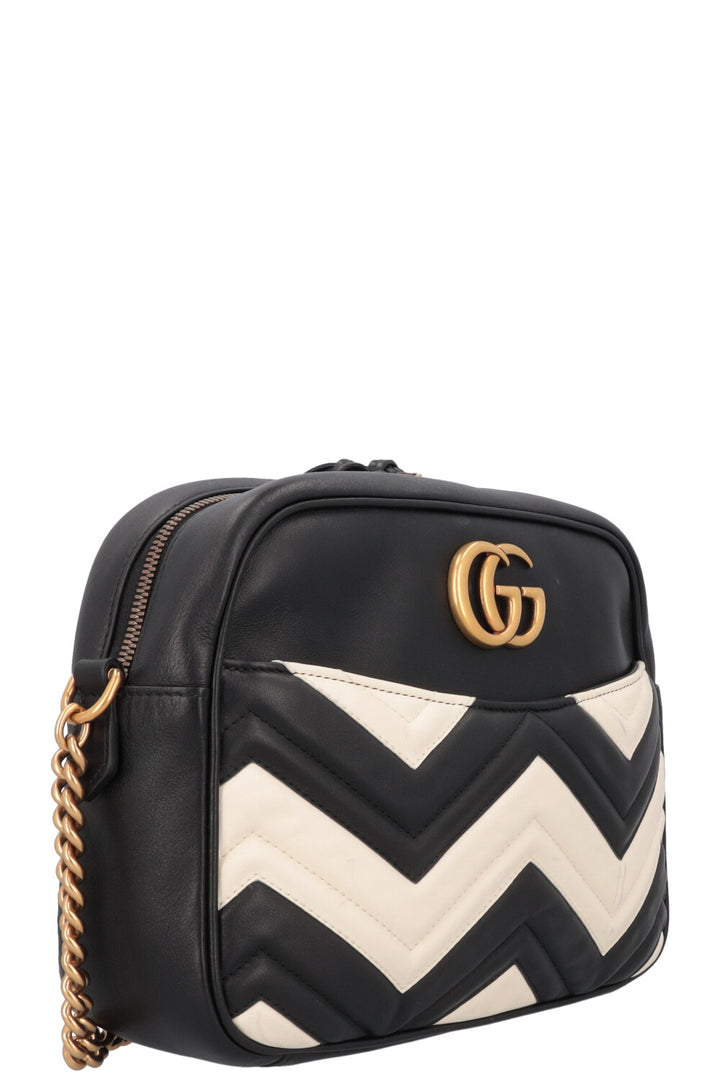 GUCCI Marmont Crossbody Bag Black White