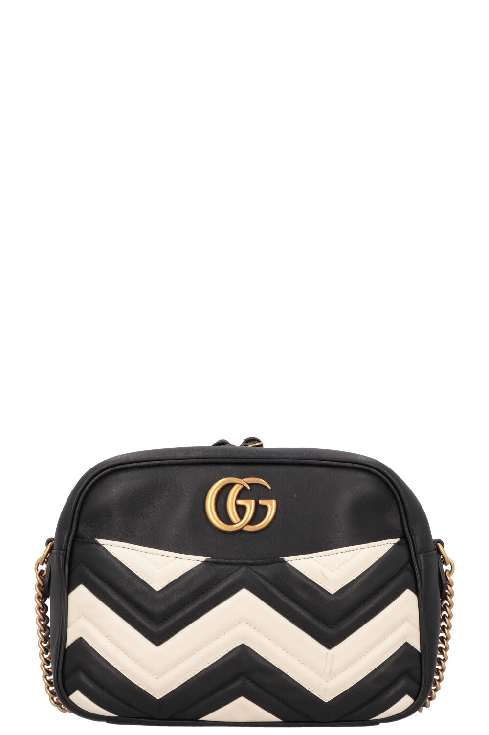 GUCCI Marmont Crossbody Bag Black White