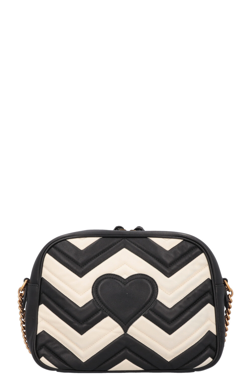 GUCCI Marmont Crossbody Bag Black White