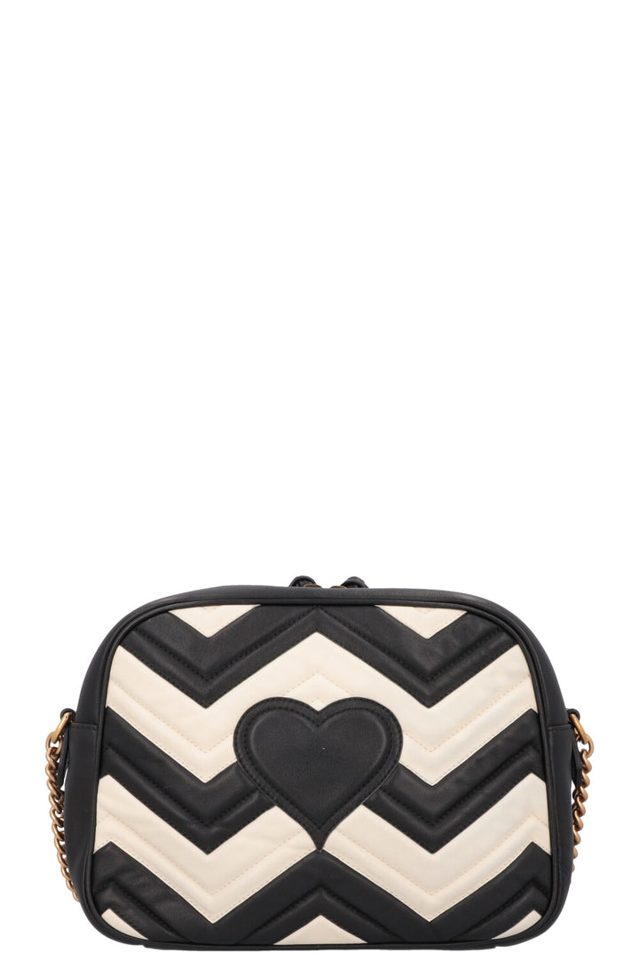 GUCCI Marmont Crossbody Bag Black White