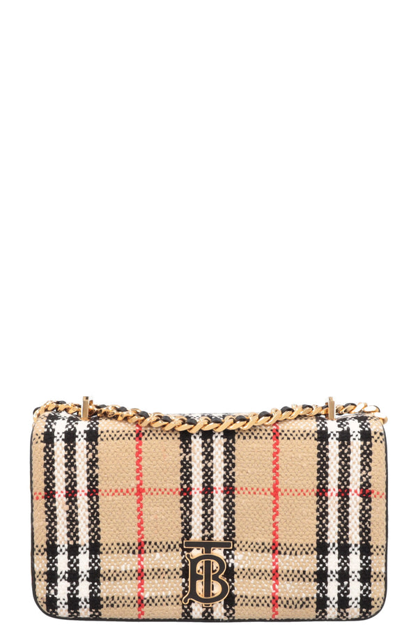 BURBERRY Small Lola Check Crossbody Bag