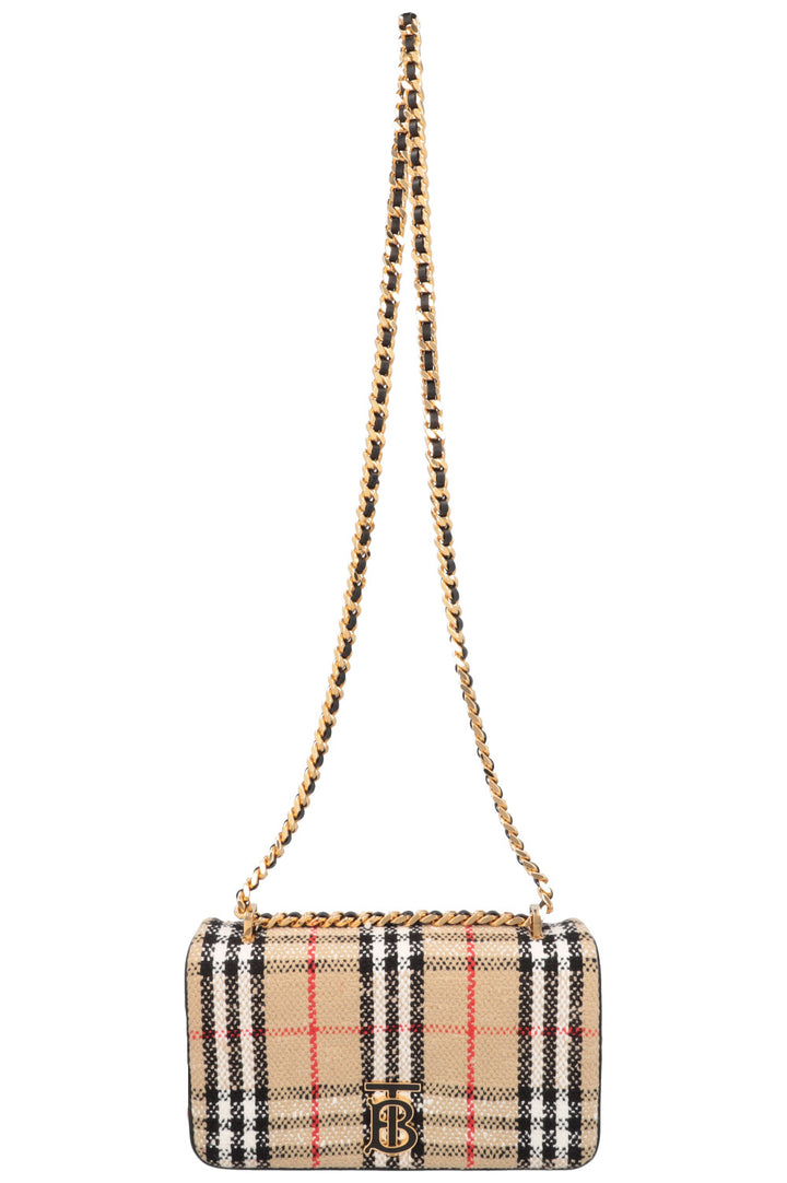 BURBERRY Small Lola Check Crossbody Bag