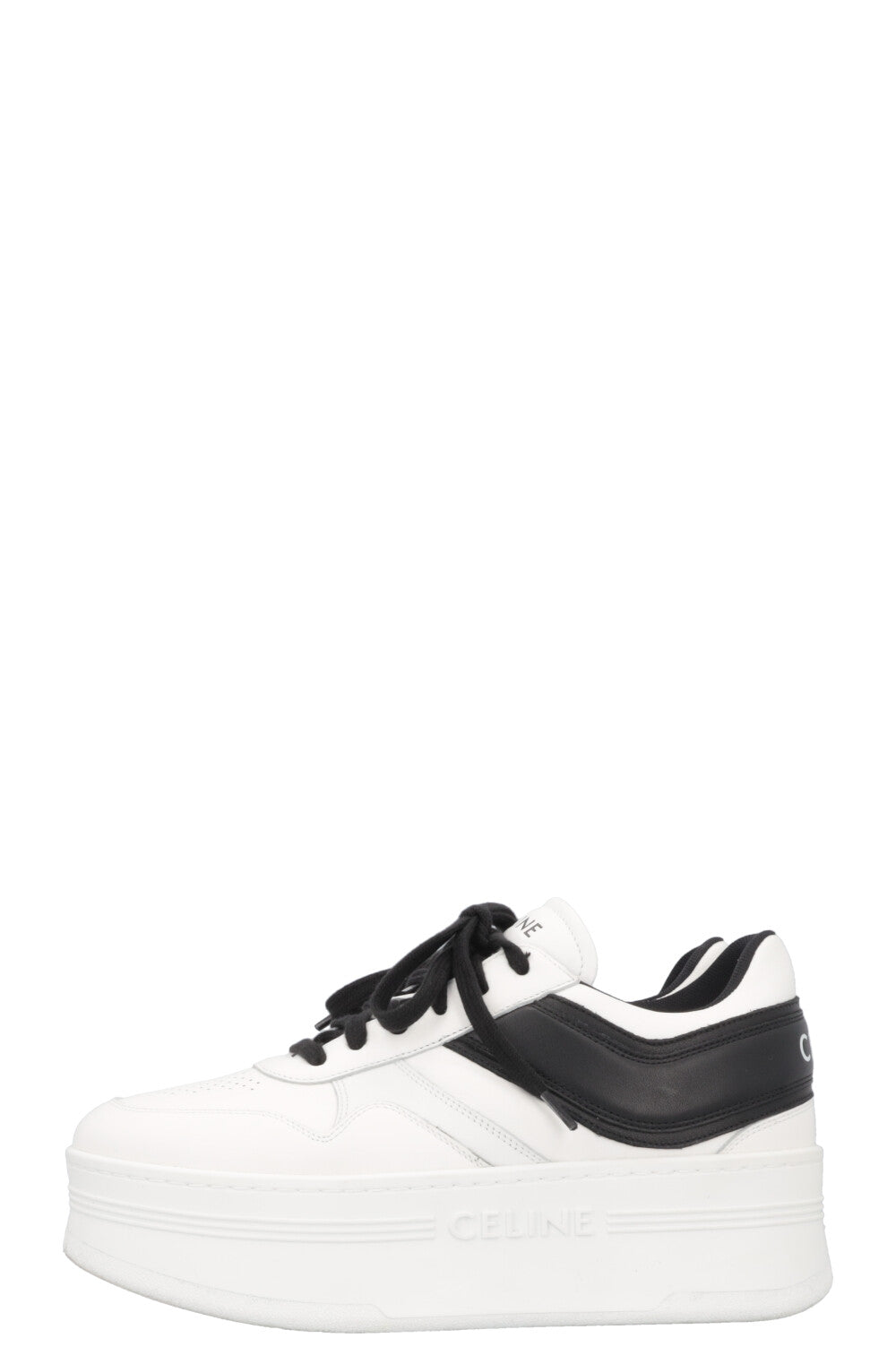 CELINE Block Logo Plateau Sneakers White