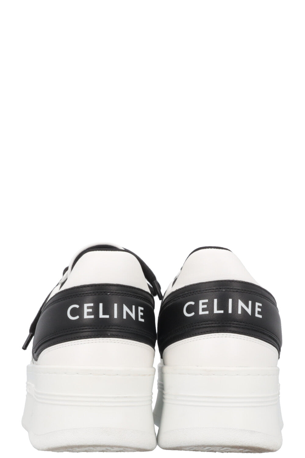 CELINE Block Logo Plateau Sneakers White