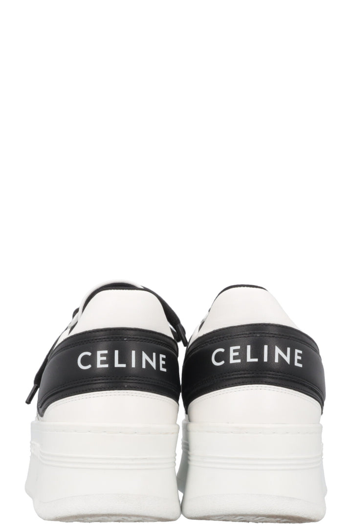 CELINE Block Logo Plateau Sneakers White