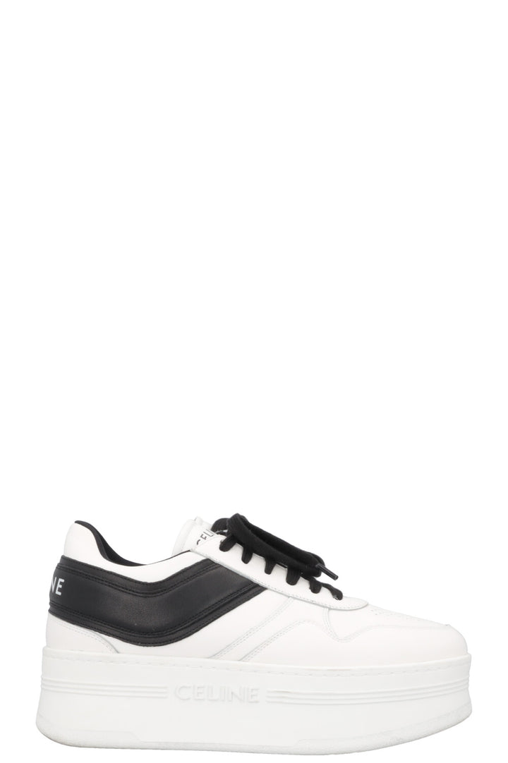 CELINE Block Logo Plateau Sneakers White