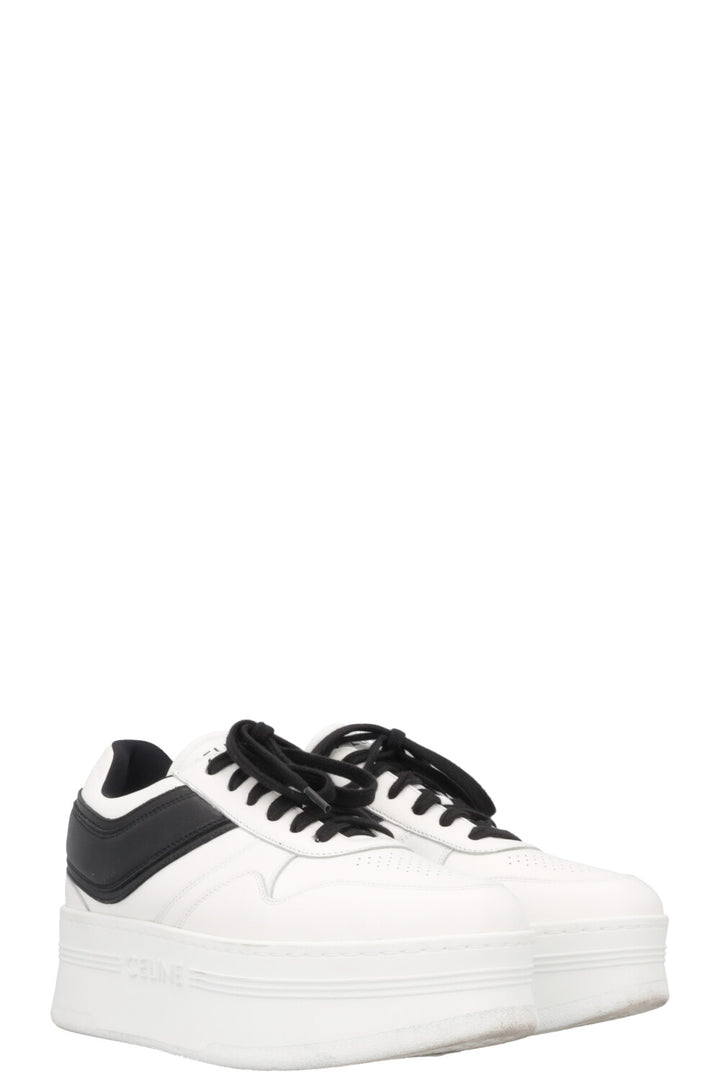 CELINE Block Logo Plateau Sneakers White