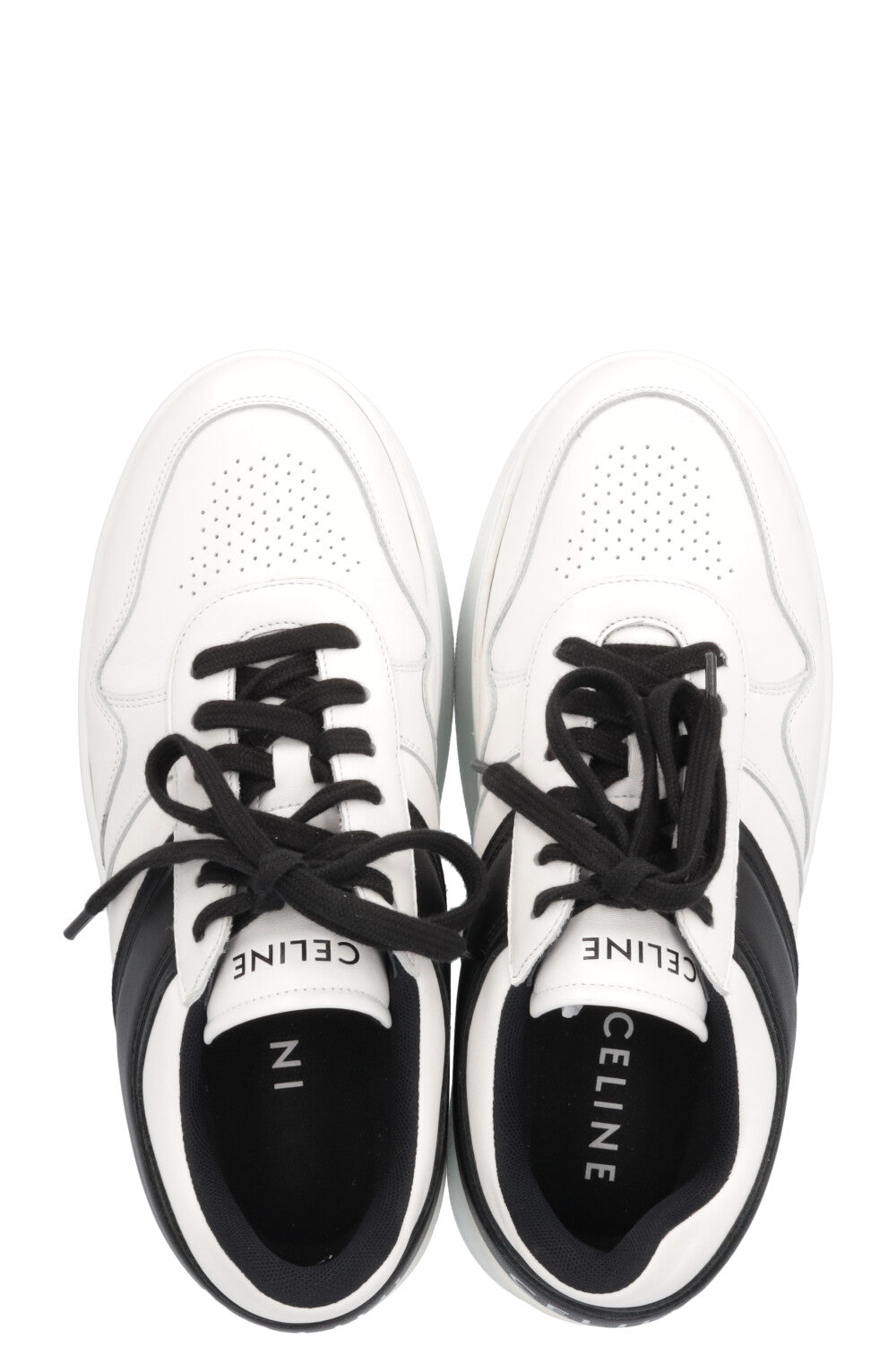 CELINE Block Logo Plateau Sneakers White