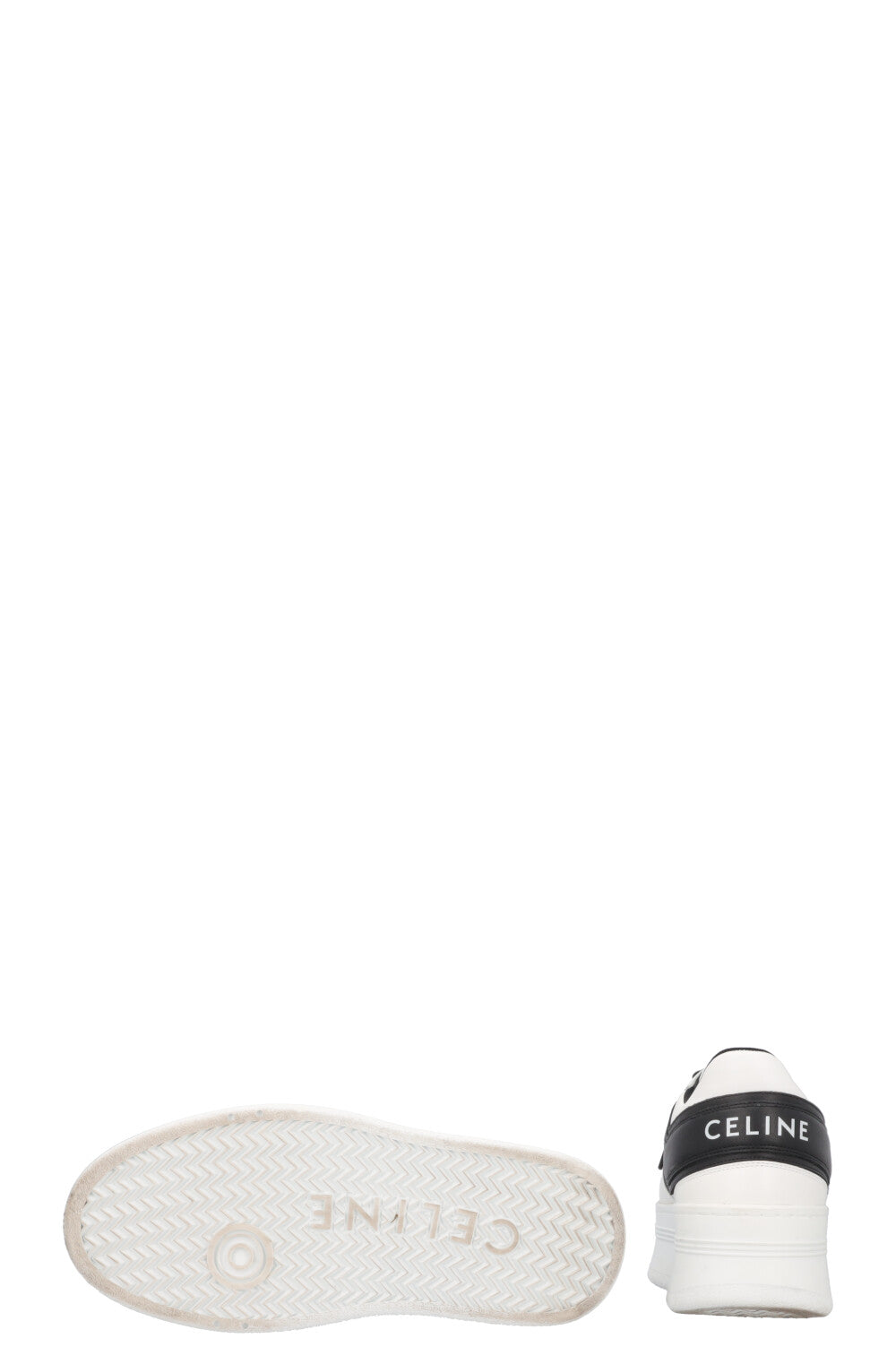CELINE Block Logo Plateau Sneakers White
