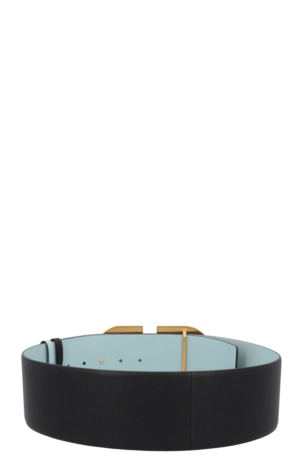 VALENTINO V Logo Reversible Waist Belt Leather Black – REAWAKE